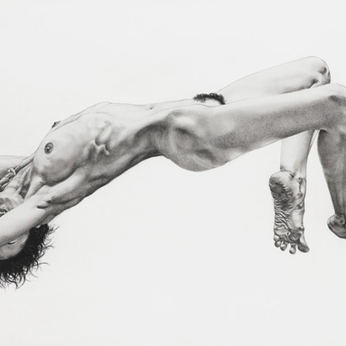 chute_11_body_drawing_in_black_stone_on_91_by_125_cm_paper_by_author_Sophie_Rambert