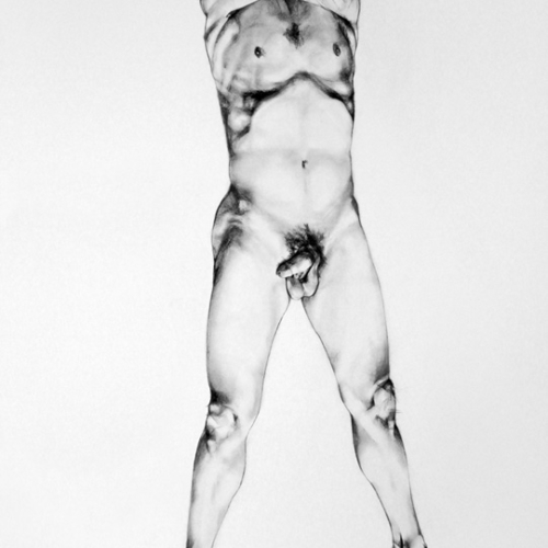 chute_13__body_drawing_in_black_stone_on_144_by_104_cm_paper_by_author_Sophie_Rambert