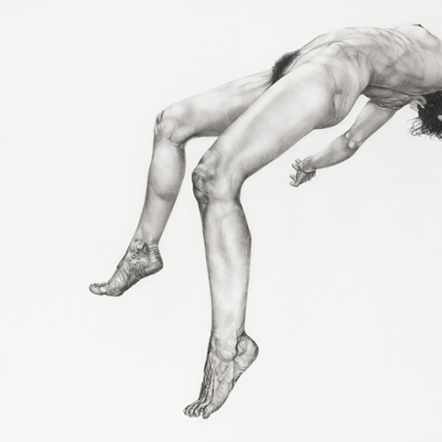 chute_14_body_drawing_in_black_stone_on_93_by_127_cm_paper_by_author_Sophie_Rambert