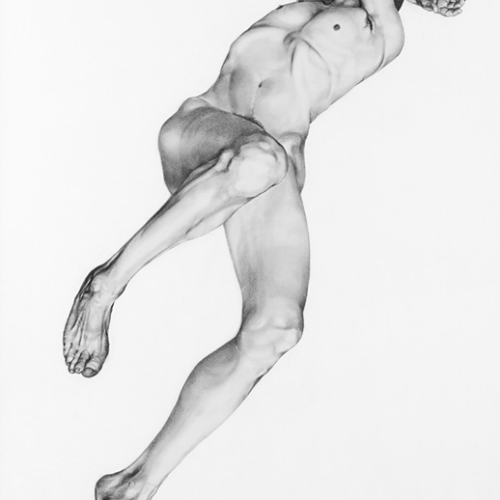 chute_15_body_drawing_in_black_stone_on_139_by_97_cm_paper_by_author_Sophie_Rambert