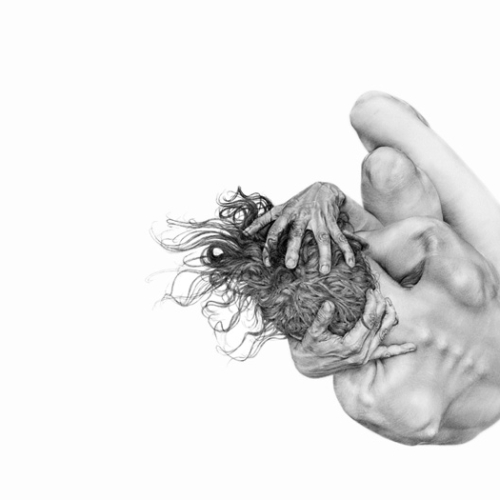 chute_18_body_drawing_in_black_stone_on_98_by_138_cm_paper_by_author_Sophie_Rambert