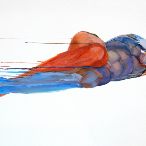 chute_4_body_inks_on_104_by_144_cm_paper_by_author_Sophie_Rambert