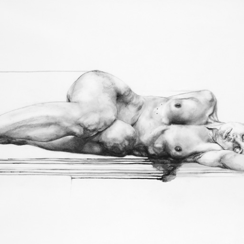 chute_5_body_drawing_in_black_stone_on_96_by_136_cm_paper_by_author_Sophie_Rambert