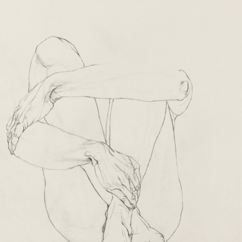 melancolie_1_body_drawing_in_black_stone_on_95_by_65_cm_paper_by_author_Sophie_Rambert