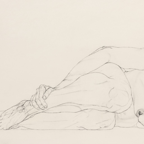 melancolie_3_body_drawing_in_black_stone_on_84_by_120_cm_paper_by_author_Sophie_Rambert