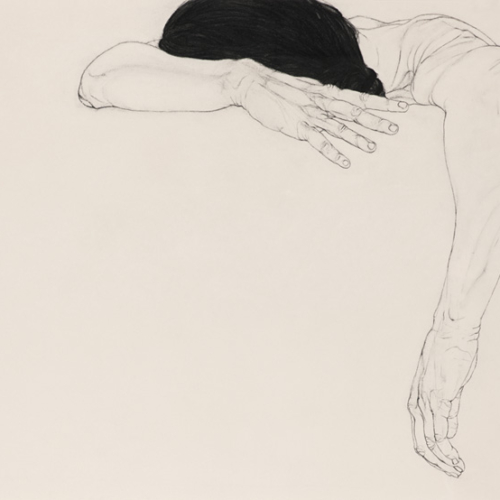 melancolie_5_body_drawing_in_black_stone_on_84_by_113_cm_paper_by_author_Sophie_Rambert