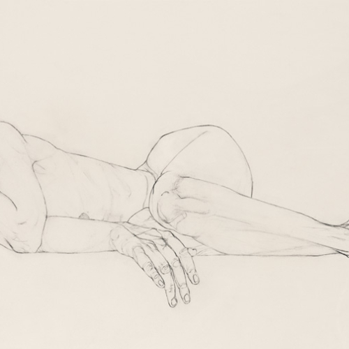melancolie_6_body_drawing_in_black_stone_on_84_by_120_cm_paper_by_author_Sophie_Rambert