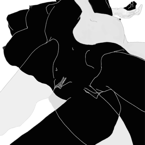 melee_3_body_mixed_media_on_28_by_21_cm_paper_by_author_Sophie_Rambert