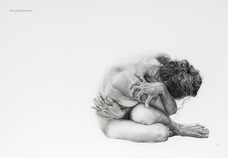 sans_nom_7_body_drawing_in_black_stone_on_100_by_137_cm_paper_by_author_Sophie_Rambert