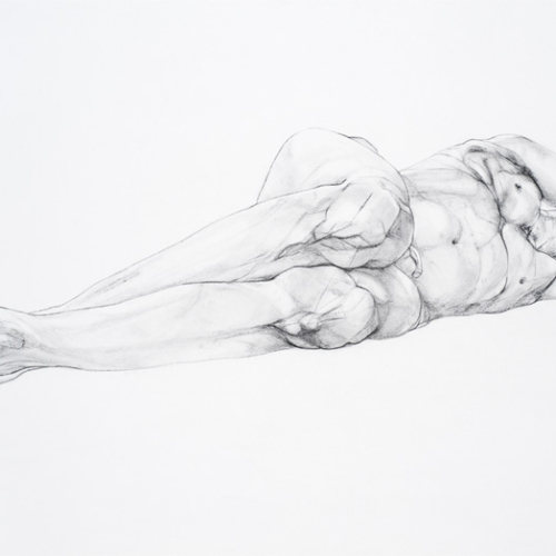 sans_titre_body_drawing_in_black_stone_on_75_by_110_cm_paper_by_author_Sophie_Rambert